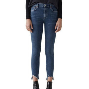 Agolde Women's High Rise Jeans - Dark Blue